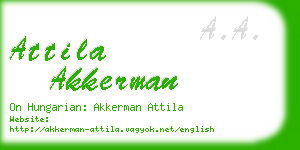 attila akkerman business card